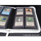 Docsmagic.de Premium Pro-Player 4-Pocket Zip-Album White - 160 Card Binder - MTG - PKM - YGO - Reissverschluss Weiss