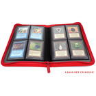 Docsmagic.de Premium Pro-Player 4-Pocket Zip-Album Red - 160 Card Binder - MTG - PKM - YGO - Reissverschluss Rot