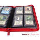 Docsmagic.de Premium Pro-Player 4-Pocket Zip-Album Red - 160 Card Binder - MTG - PKM - YGO - Reissverschluss Rot