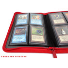 Docsmagic.de Premium Pro-Player 4-Pocket Zip-Album Red - 160 Card Binder - MTG - PKM - YGO - Reissverschluss Rot