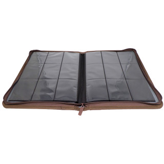 Docsmagic.de Premium Pro-Player 9-Pocket Zip-Album Brown - 360 Card Binder - MTG - PKM - YGO - Reissverschluss Braun