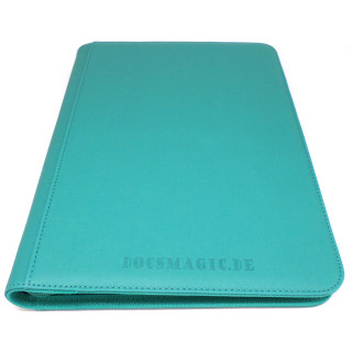 Docsmagic.de Premium Pro-Player 9-Pocket Zip-Album Mint - 360 Card Binder - MTG - PKM - YGO - Reissverschluss Aqua