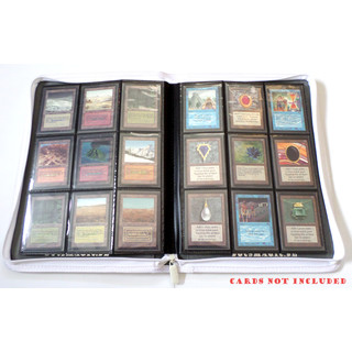 Docsmagic.de Premium Pro-Player 9-Pocket Zip-Album White - 360 Card Binder - MTG - PKM - YGO - Reissverschluss Weiss