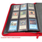 Docsmagic.de Premium Pro-Player 9-Pocket Zip-Album Red - 360 Card Binder - MTG - PKM - YGO - Reissverschluss Rot