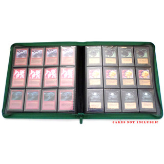 Docsmagic.de Premium Pro-Player 12-Pocket Playset Zip-Album Dark Green - 480 Card Binder - MTG - PKM - YGO - Reissverschluss Dunkelgrün