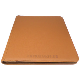 Docsmagic.de Premium Pro-Player 12-Pocket Playset Zip-Album Gold - 480 Card Binder - MTG - PKM - YGO - Reissverschluss Gold