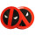 Star Wars Deadpool rund Ikonen-Teller-Set, Melamin, 21 x 21 x 2 cm