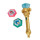 Fisher-Price DYV99 Nickelodeon Shimmer and Shine Magical Genie Scepter, Blue, Green, Gold, Pink