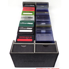 Docsmagic.de Premium 2-Row Trading Card Storage Box Black + Trays & Divider - MTG PKM YGO - Sammelkarten Aufbewahrungsbox Schwarz