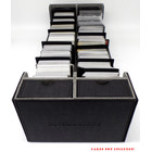 Docsmagic.de Premium 2-Row Trading Card Storage Box Black + Trays & Divider - MTG PKM YGO - Sammelkarten Aufbewahrungsbox Schwarz