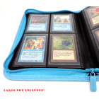 Docsmagic.de Pro-Player 4-Pocket Zip-Album Light Blue - 160 Card Binder - MTG - PKM - YGO - Reissverschluss Hellblau