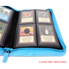Docsmagic.de Pro-Player 4-Pocket Zip-Album Light Blue - 160 Card Binder - MTG - PKM - YGO - Reissverschluss Hellblau