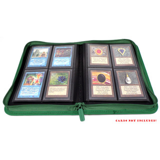 Docsmagic.de Pro-Player 4-Pocket Zip-Album Dark Green - 160 Card Binder - MTG - PKM - YGO - Reissverschluss Dunkelgrün