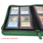 Docsmagic.de Pro-Player 4-Pocket Zip-Album Dark Green - 160 Card Binder - MTG - PKM - YGO - Reissverschluss Dunkelgrün