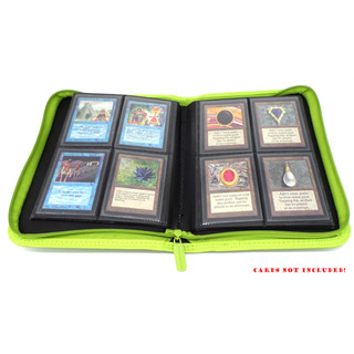 Docsmagic.de Pro-Player 4-Pocket Zip-Album Light Green - 160 Card Binder - MTG - PKM - YGO - Reissverschluss Hellgrün