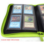 Docsmagic.de Pro-Player 4-Pocket Zip-Album Light Green - 160 Card Binder - MTG - PKM - YGO - Reissverschluss Hellgrün