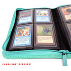 Docsmagic.de Pro-Player 4-Pocket Zip-Album Mint - 160 Card Binder - MTG - PKM - YGO - Reissverschluss Aqua