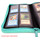 Docsmagic.de Pro-Player 4-Pocket Zip-Album Mint - 160 Card Binder - MTG - PKM - YGO - Reissverschluss Aqua