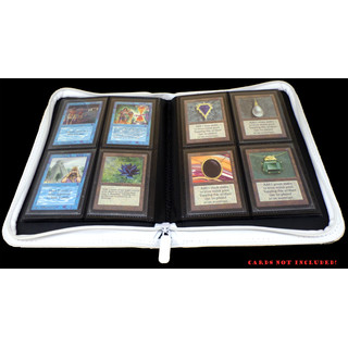 Docsmagic.de Pro-Player 4-Pocket Zip-Album White - 160 Card Binder - MTG - PKM - YGO - Reissverschluss Weiss