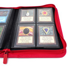 Docsmagic.de Pro-Player 4-Pocket Zip-Album Red - 160 Card Binder - MTG - PKM - YGO - Reissverschluss Rot