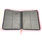 Docsmagic.de Pro-Player 4-Pocket Zip-Album Pink - 160 Card Binder - MTG - PKM - YGO - Reissverschluss Rosa