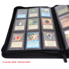 Docsmagic.de Pro-Player 9-Pocket Zip-Album Black - 360 Card Binder - MTG - PKM - YGO - Reissverschluss Schwarz