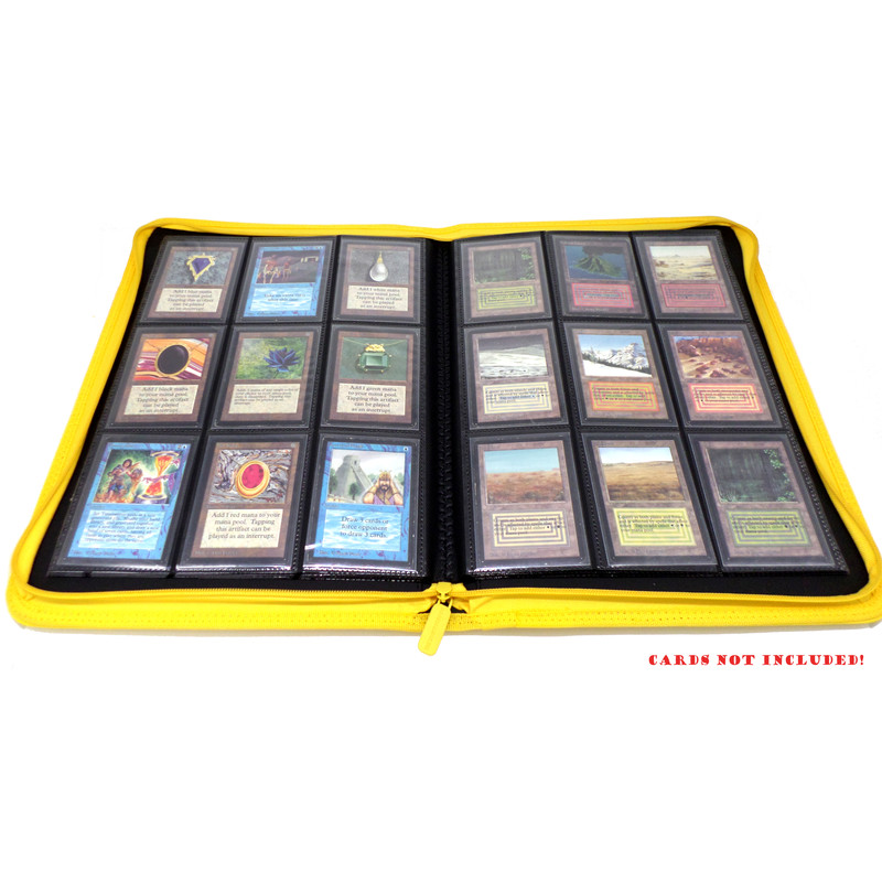 MTG 160 Card Binder PKM Docsmagic.de Pro-Player 4-Pocket Zip-Album Yellow 