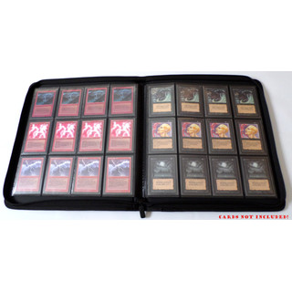 Docsmagic.de Pro-Player 12-Pocket Playset Zip-Album Black - 480 Card Binder - MTG - PKM - YGO - Reissverschluss Schwarz