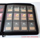 Docsmagic.de Pro-Player 12-Pocket Playset Zip-Album Black - 480 Card Binder - MTG - PKM - YGO - Reissverschluss Schwarz