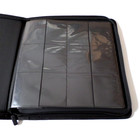 Docsmagic.de Pro-Player 12-Pocket Playset Zip-Album Black - 480 Card Binder - MTG - PKM - YGO - Reissverschluss Schwarz