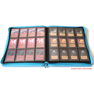 Docsmagic.de Pro-Player 12-Pocket Playset Zip-Album Light Blue - 480 Card Binder - MTG - PKM - YGO - Reissverschluss Hellblau