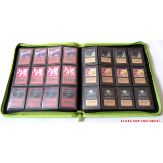 Docsmagic.de Pro-Player 12-Pocket Playset Zip-Album Light Green - 480 Card Binder - MTG - PKM - YGO - Reissverschluss Hellgrün
