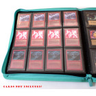 Docsmagic.de Pro-Player 12-Pocket Playset Zip-Album Mint - 480 Card Binder - MTG - PKM - YGO - Reissverschluss Aqua