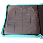 Docsmagic.de Pro-Player 12-Pocket Playset Zip-Album Mint - 480 Card Binder - MTG - PKM - YGO - Reissverschluss Aqua