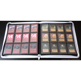 Docsmagic.de Pro-Player 12-Pocket Playset Zip-Album White - 480 Card Binder - MTG - PKM - YGO - Reissverschluss Weiss