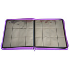 Docsmagic.de Pro-Player 12-Pocket Playset Zip-Album Purple - 480 Card Binder - MTG - PKM - YGO - Reissverschluss Lila