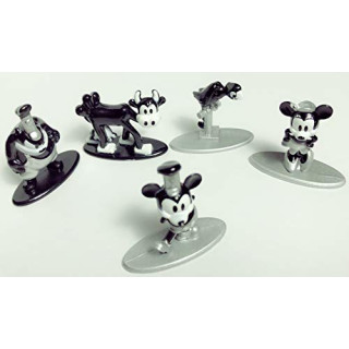Jada- Disney Mickey, Minnie, Pete, Parrot und Clarabelle Pack 5 Figuren 90 Jubiläum