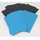 100 Docsmagic.de Premium Bi-Color Card Sleeves Mat Light Blue / Black Standard Size 66 x 91 Kartenhüllen Hellblau Schwarz
