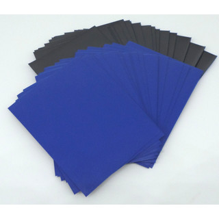 100 Docsmagic.de Premium Bi-Color Card Sleeves Mat Dark Blue / Black Standard Size 66 x 91 Kartenhüllen Dunkelblau Schwarz