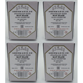 2 x 100 Docsmagic.de Mat Black Card Sleeves Standard Size 66 x 91 - Schwarz - Kartenhüllen - Pokemon - Magic