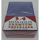 100 Docsmagic.de Premium Toploader - 4 Packs - 3" x 4" - Standard Regular Size - Magic: The Gathering, Yu-Gi-Oh!, Android: Netrunner
