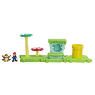 Super Mario Bros U Micro Land Spielset Gras Welt mit Mario