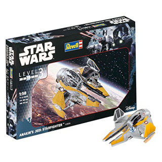 Revell Modellbausatz Star Wars Anakins Jedi Starfighter im Maßstab 1:58, Level 3