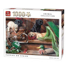 King 13.662,7 cm Welpen auf Treppen Puzzle...