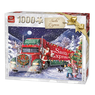 King 5618 Santa Express Puzzle, Weihnachts-Puzzle, 1000 Teile