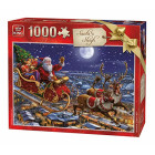 KING 5768 Weihnachtsmann Schlitten Puzzle 1000 Teile,...