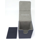 Docsmagic.de Premium Magnetic Flip Box (80) Dark Blue + Deck Divider - MTG PKM YGO - Kartenbox Dunkelblau
