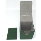 Docsmagic.de Premium Magnetic Flip Box (80) Dark Green + Deck Divider - MTG PKM YGO - Kartenbox Dunkelgrün