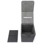 Docsmagic.de Premium Magnetic Flip Box (80) Silver + Deck Divider - MTG PKM YGO - Kartenbox Silber