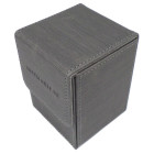 Docsmagic.de Premium Magnetic Flip Box (80) Silver + Deck Divider - MTG PKM YGO - Kartenbox Silber